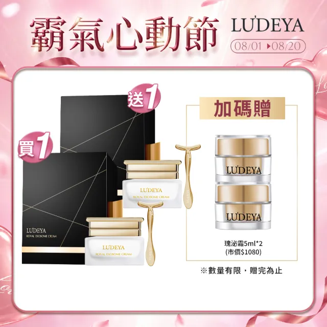 【LUDEYA】蜂王玫瑰外泌微臻霜超值兩入組(瑰泌霜60mlx2)