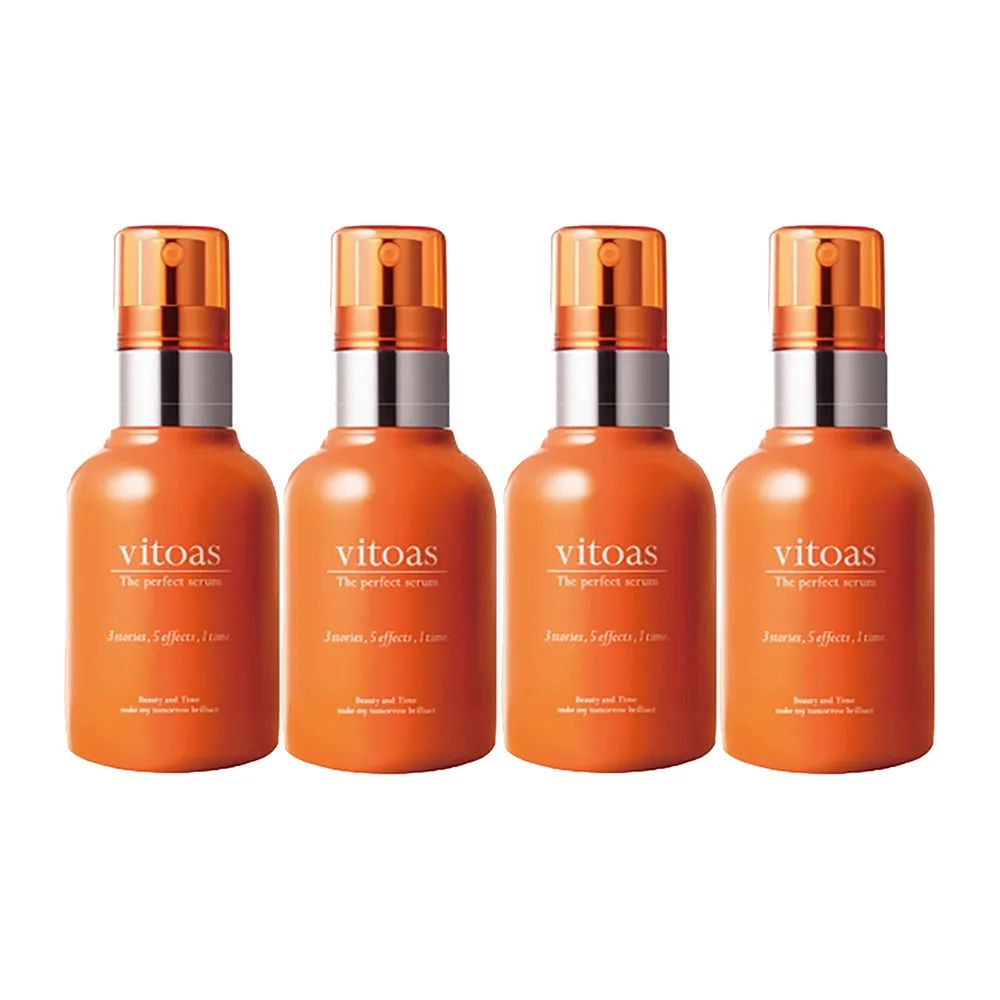 【Suntory 三得利】vitoas蜜得絲多效極妍鎖濕菁華120ml*4