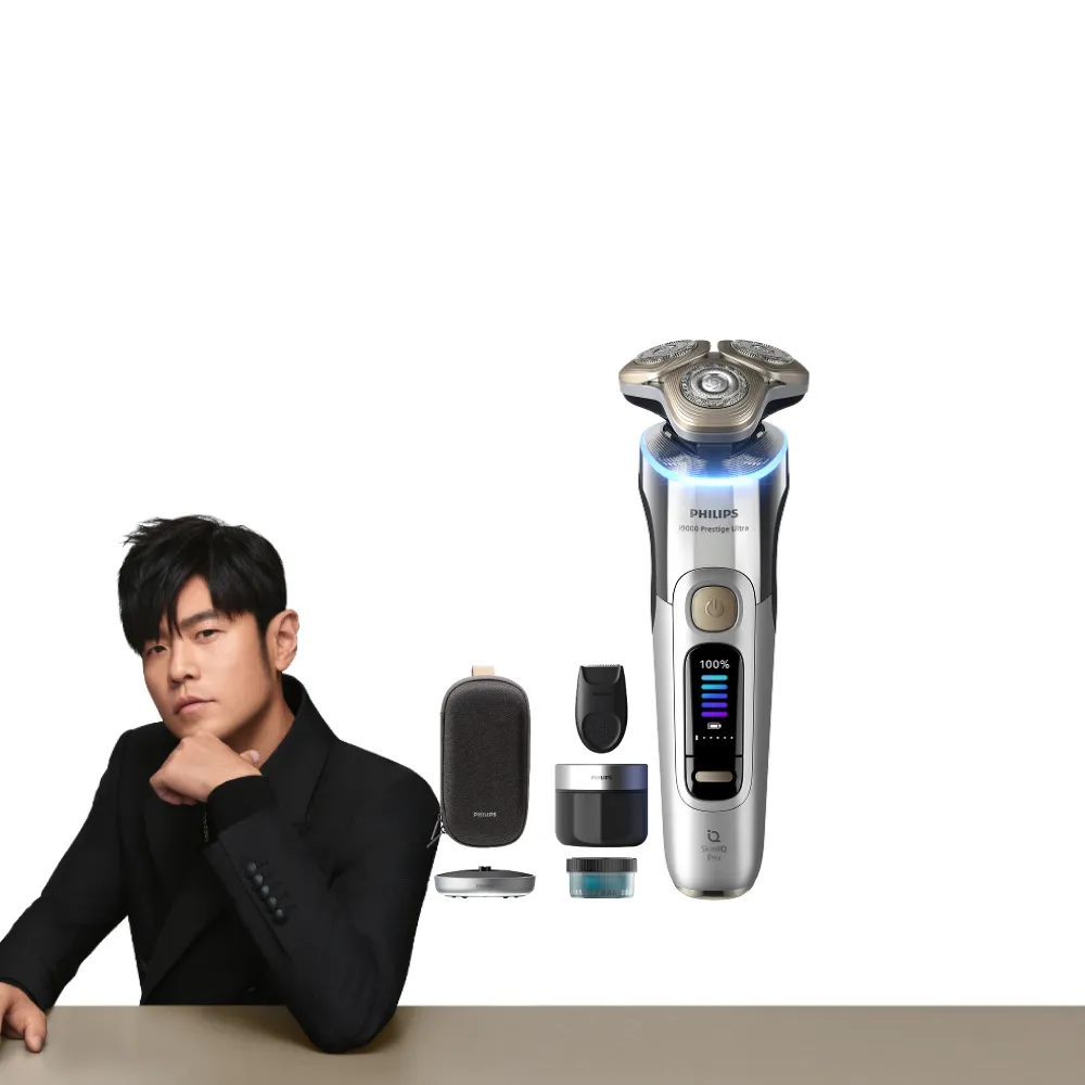 【Philips 飛利浦】XP9404 旗艦AI奢享旋護式電鬍刀 (周杰倫同款/AI光圈感測/乾濕兩用/5種模式/官方直營)