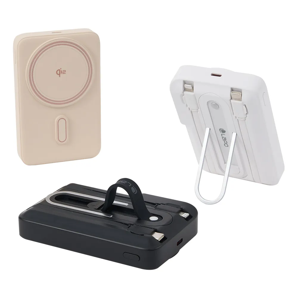 【LaPO】Qi2 15W磁吸無線充行動電源_38.5Wh_具Wh標示(六合一設計/小電流模式/快充自帶線)