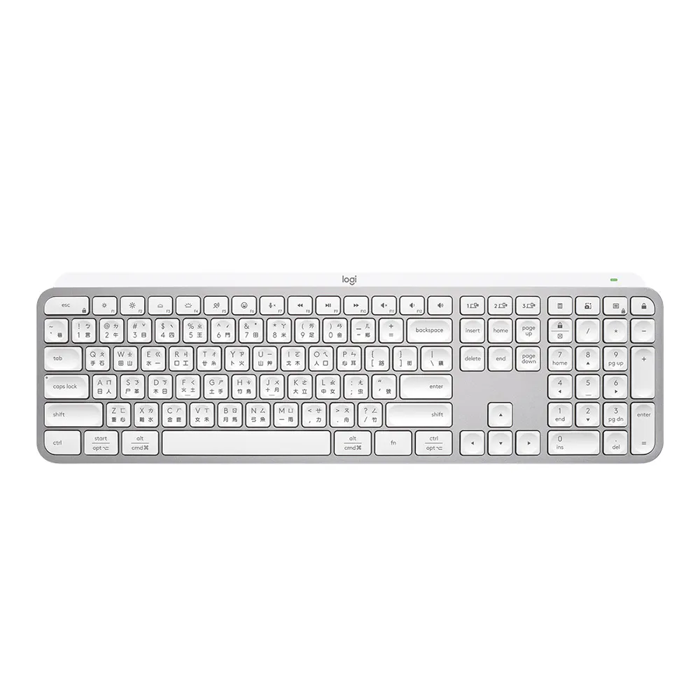 【Logitech 羅技】MX Keys S無線智能鍵盤 - 珍珠白(藍牙鍵盤、薄膜鍵盤)
