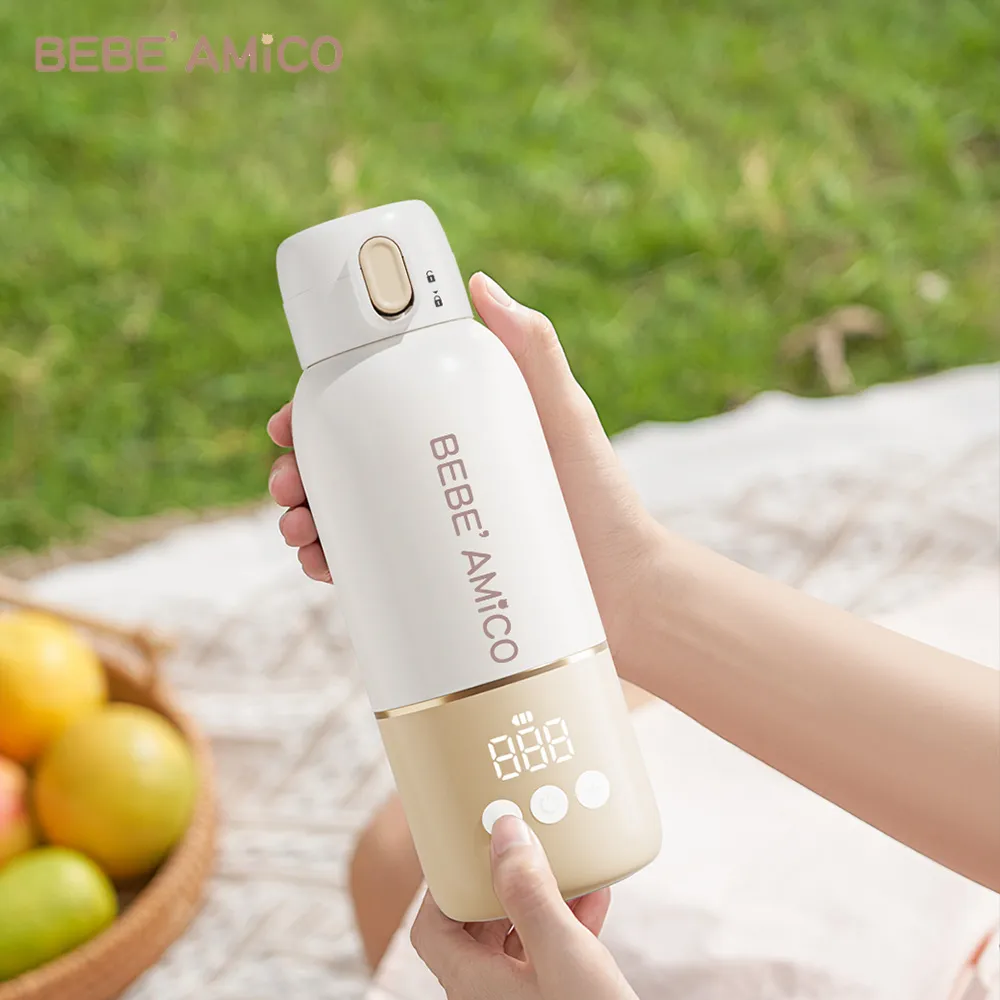 【BEBE Amico】不鏽鋼智能溫控恆溫保溫瓶350ml(母嬰用品/外出/出國旅遊/寶寶泡奶好幫手)