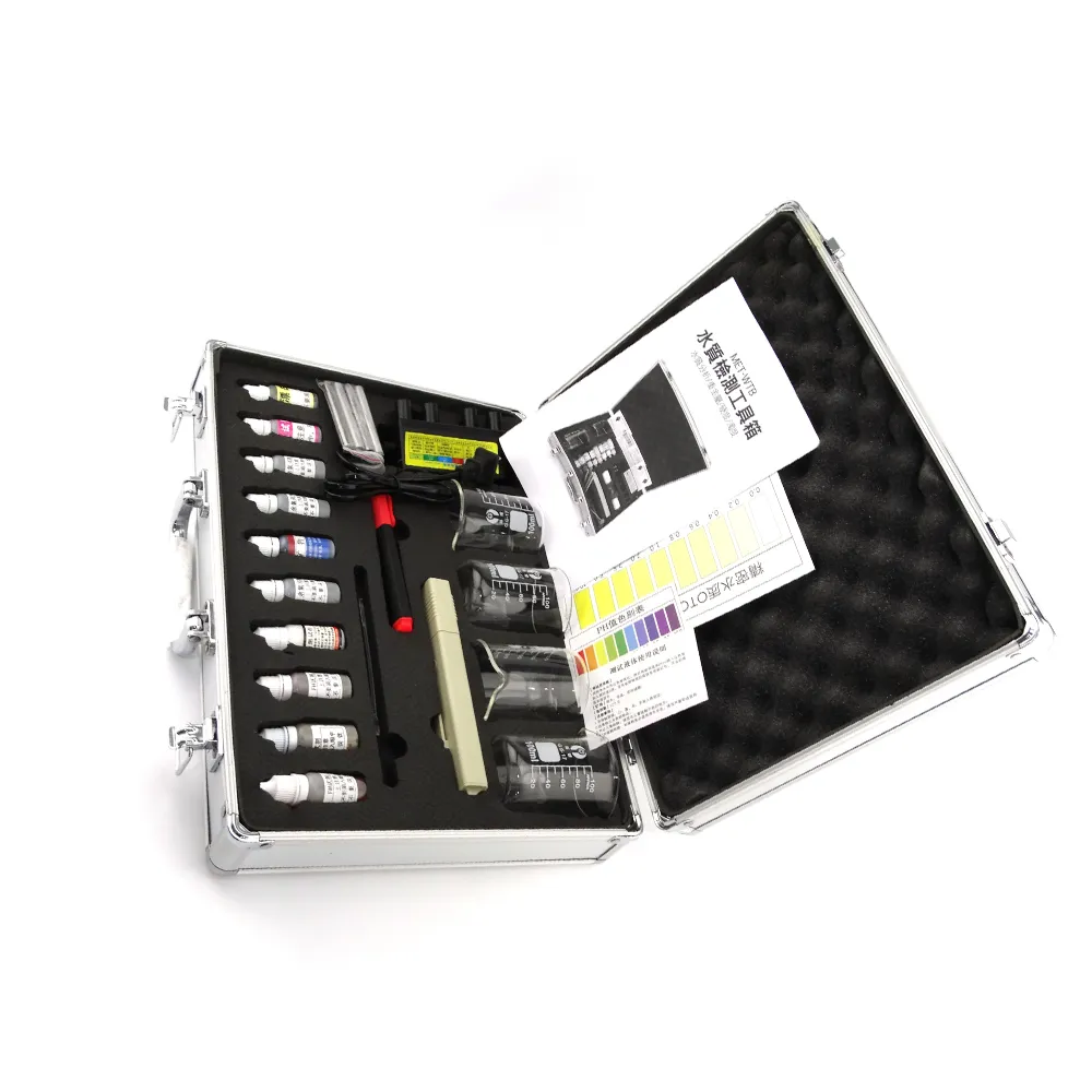 【職人工具】185-WTB水質檢測工具箱 TDS筆 電解器 檢測儀 水質分析儀(重金屬+硬度+色度+溶解氧+PH+濁度)