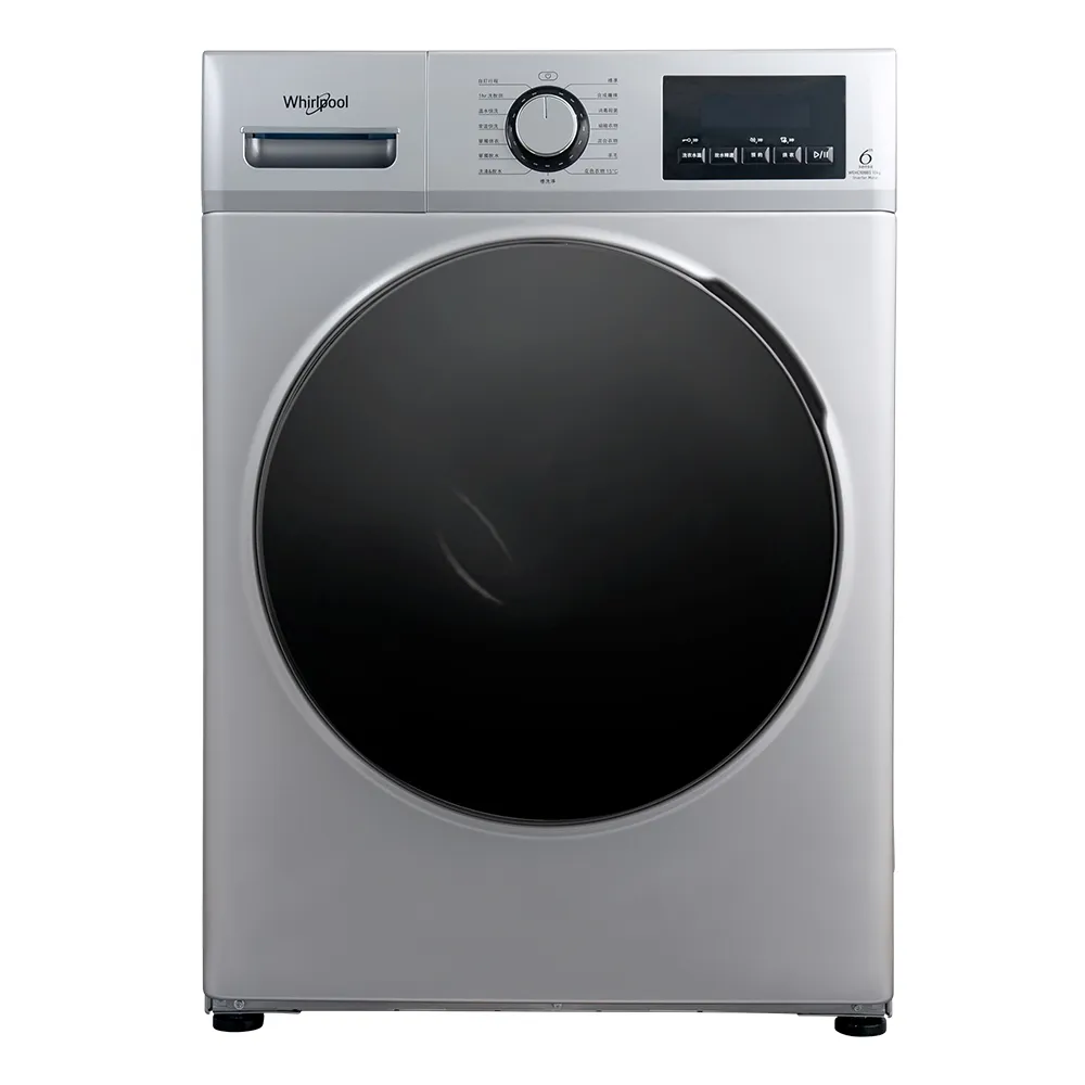 【Whirlpool 惠而浦】家電快配10公斤Essential Clean溫水洗脫烘變頻滾筒洗衣機(WEHC10BBS)
