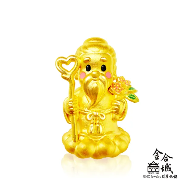 【金合城】神明系列金飾-月老星君黃金擺件 MNA0016(金重約0.59錢)