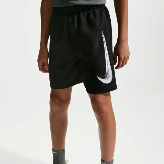 【NIKE 耐吉】短褲 童裝 大童 男女童 運動褲 速乾 B NK MULTI REFRESH SHORT 黑 IO0736-010