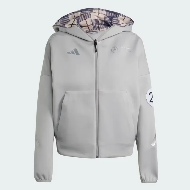 【adidas 愛迪達】Mer Sil Hd W 女 連帽外套 保暖 運動外套 防風 灰(JW3474)