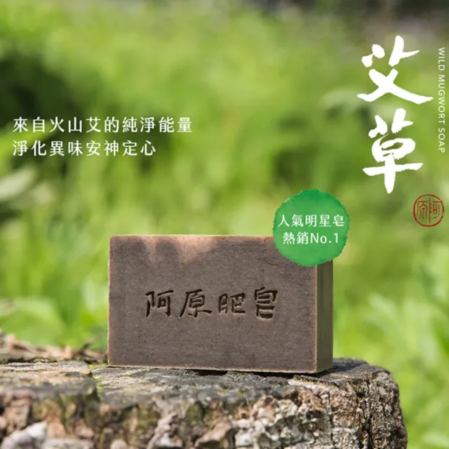 【阿原】momo獨家★艾草皂100gx5入(手工皂.修護淨化.香茅精油.潔膚)