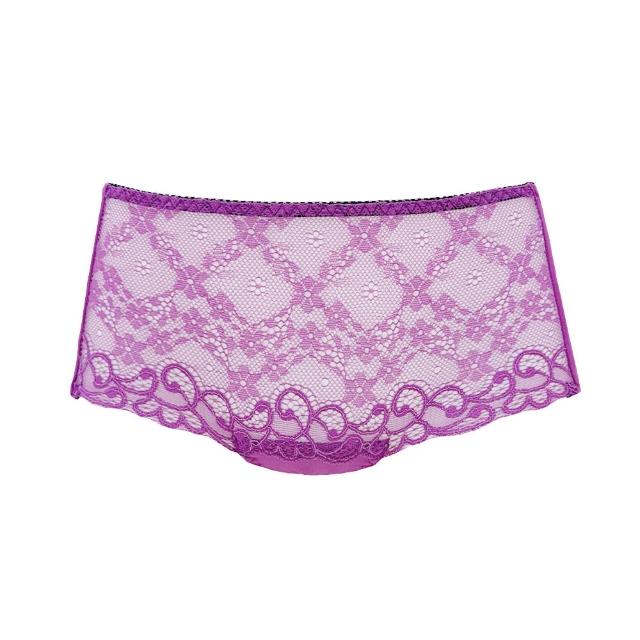 【Swear 思薇爾】Panty小褲系列蕾絲中低腰平口女內褲(紫水晶)
