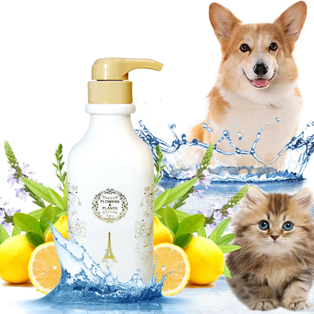 【愛戀花草】茉莉花精油-絲滑柔順寵物沐浴組(寵物沐浴乳1000ML+潤絲精1000ML)