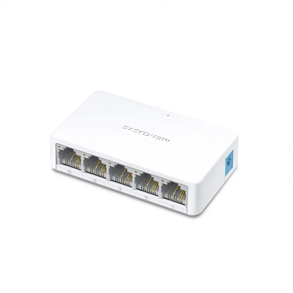 【Mercusys 水星】5埠 port 10/100Mbps 桌上型 簡易型乙太網路交換器 隨插即用 switch hub(MS105)