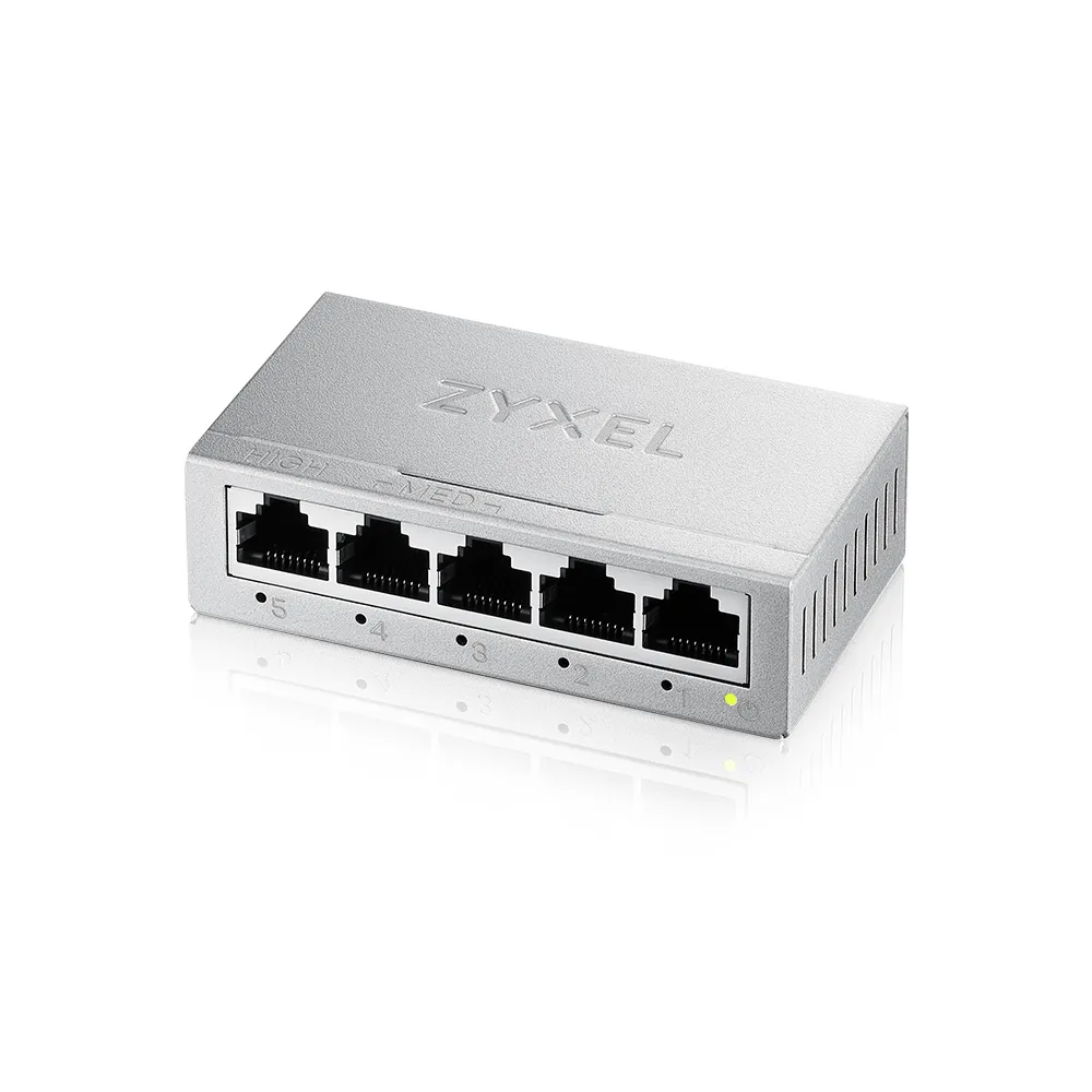 【ZyXEL 合勤】GS-105B v5 桌上型5埠Gigabit 乙太網路交換器(金屬殼)