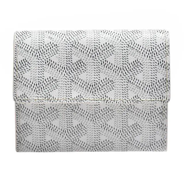 【GOYARD 高雅德】經典MARIGNY系列手工帆布暗釦零錢包(白色)
