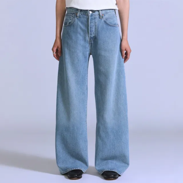 【LEVIS】BLUETAB™ 極寬鬆五口袋牛仔褲 / 萊賽爾纖維添加 女生牛仔褲 人氣新品 008X8-0000
