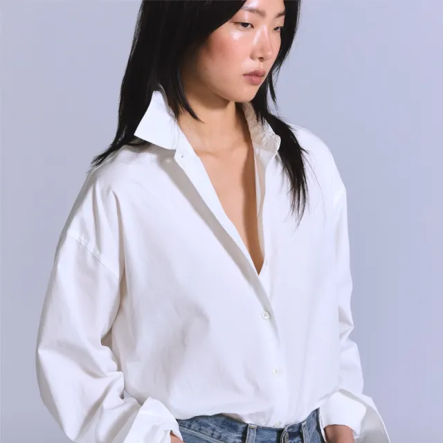 【LEVIS】BLUETAB™ 經典長袖襯衫 / 白 女生上衣 人氣新品 006UD-0002