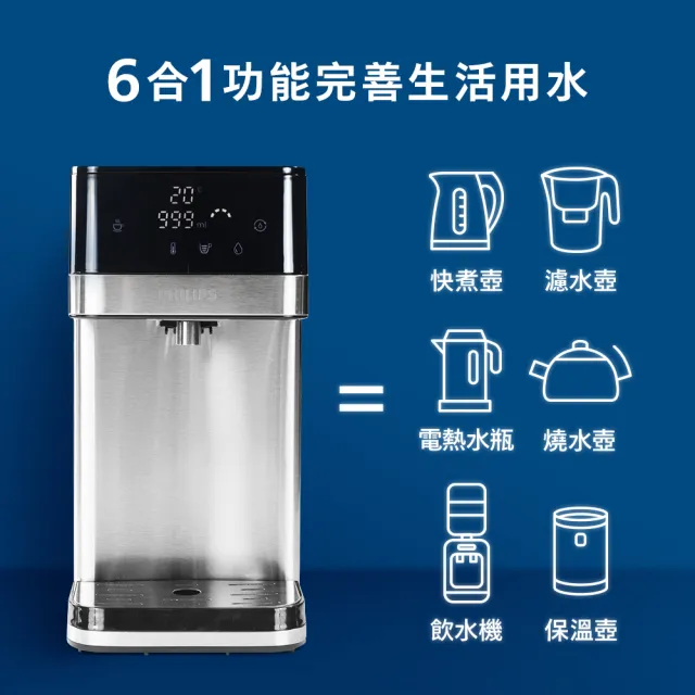 【Philips 飛利浦】2.2L免安裝瞬熱濾淨飲水機 ADD5910M(主機內含濾芯)+超濾多重過濾濾芯3入組