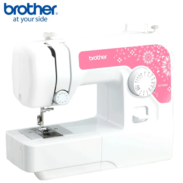【Brother 兄弟牌】粉漾圓舞曲實用型縫紉機 JV-1400(LED冷光燈照明全迴轉機型)