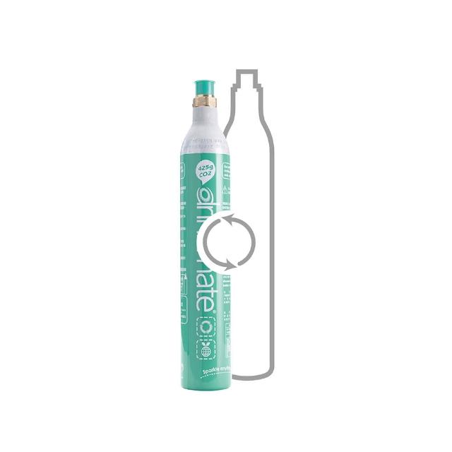 【美國Drinkmate】CO2回充氣瓶425g-1入 全品牌氣泡水機通用(需有1支空瓶才可下單)