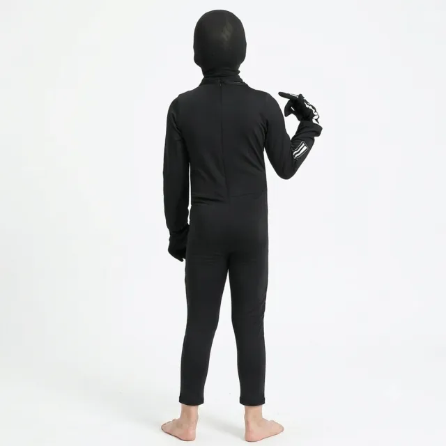 【橘魔法】領結夜光骷髏人連身衣套裝 3件套 兒童 大童 男童 女童 萬聖節 骨頭人 角色扮演 道具 變裝派對
