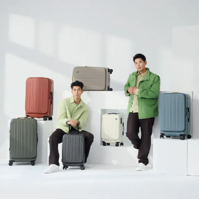 【SWISS STYLE】新升級 BERMAS FIT 26吋雙開式 內建秤重提把 日本煞車行李箱(多色任選)