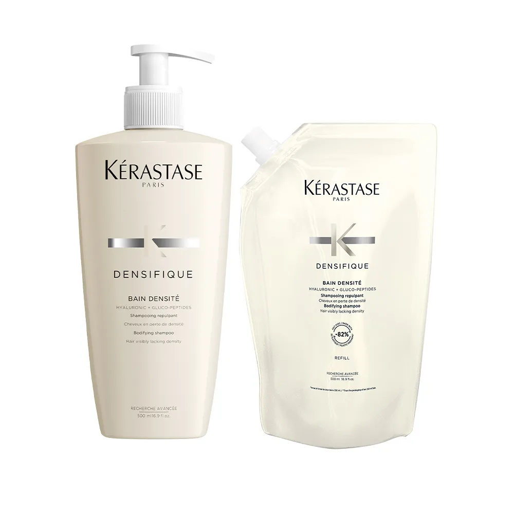 【KERASTASE 巴黎卡詩】白金賦活髮浴永續組(髮浴500ml+補充包600ml/洗髮精)