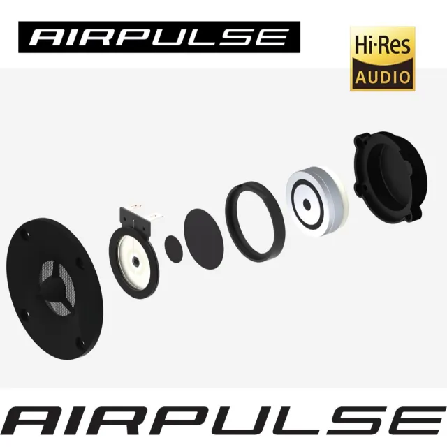 【AIRPULSE】A60 主動式藍牙喇叭 白色（電視電腦喇叭｜書架喇叭｜Hi-Res音質認證｜Sub out 重低音輸出）