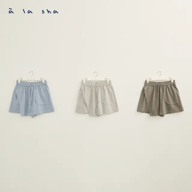 【a la sha】飛飛繡花紮染短褲裙