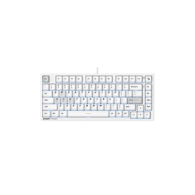 【A4 Bloody 雙飛燕】MS76/WHITE霍爾效應75%磁軸電競鍵盤_手雷白