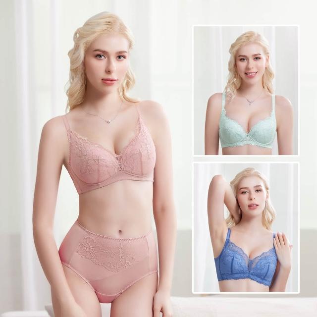 【Swear 思薇爾】3件組幸芙Bra系列B-F罩蕾絲美型包覆無鋼圈模杯女內衣(3款任選)