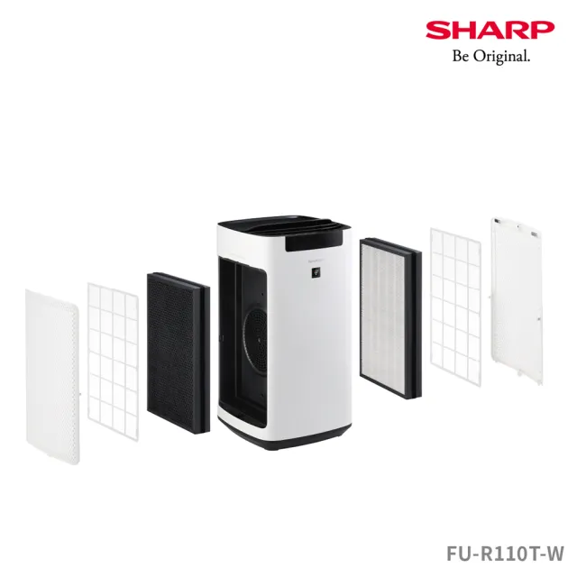 【SHARP 夏普】超淨領域Max 高效除甲醛PCI自動除菌空氣清淨機(FU-R110T-W)