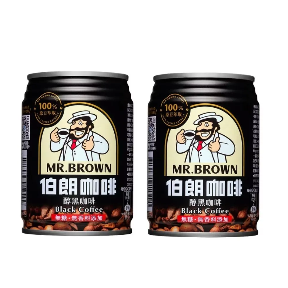 【金車/伯朗】醇黑咖啡240mlx2箱(共48入)  