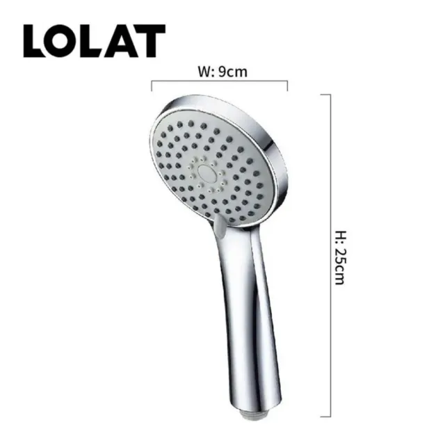 【LOLAT 羅力】低水壓專用蓮蓬頭+1.5m軟管組 三段切換大出水量 拯救低水壓HS330CP+OS230(不含安裝)