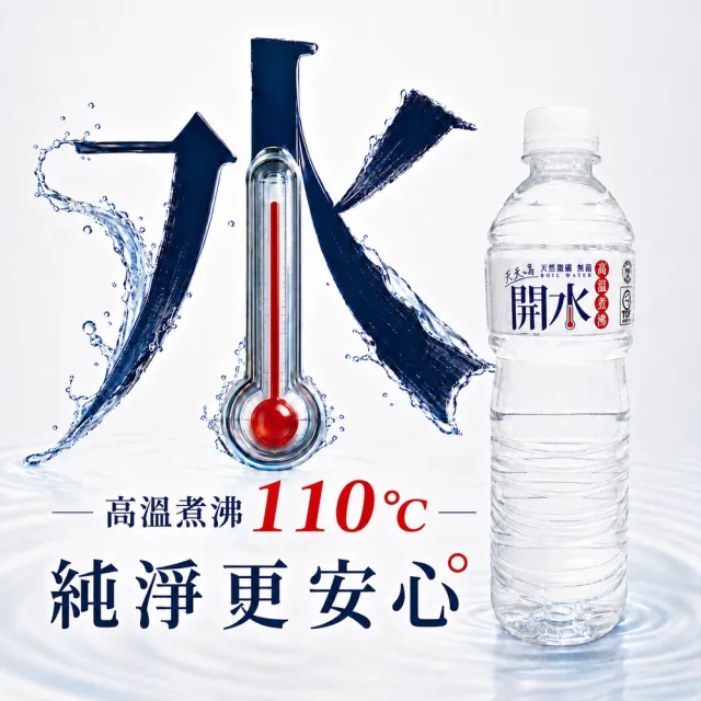【SOLABLUE 潗淨藍】天天喝開水600mlx2箱(共48入礦泉水 純水 高溫煮沸)
