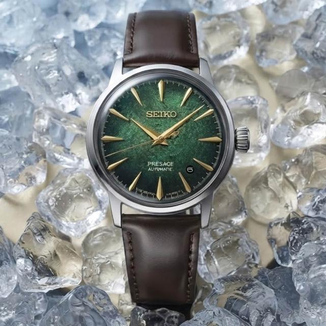 【SEIKO 精工】PRESAGE系列 調酒師 碎冰紋理 機械腕錶 七夕 情人節 送禮 (HCB002J1/4R35-04A0L)