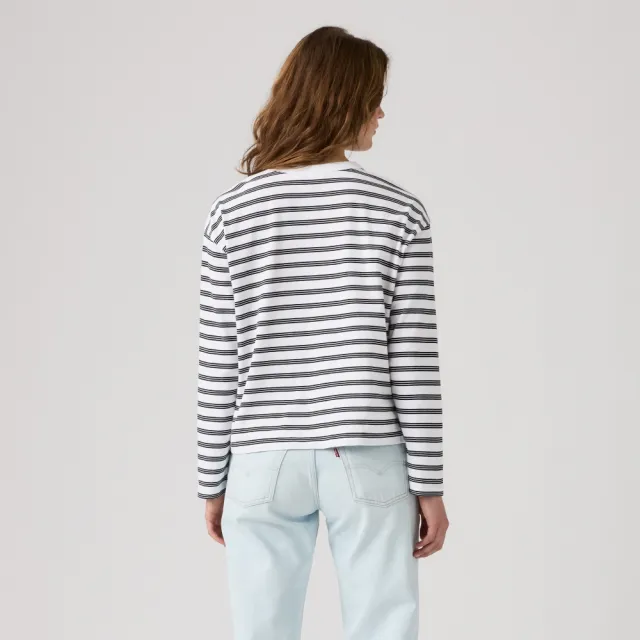 【LEVIS】ROSE 朴彩英同款 復古條紋長袖T恤 女生上衣 人氣新品 0085S-0013