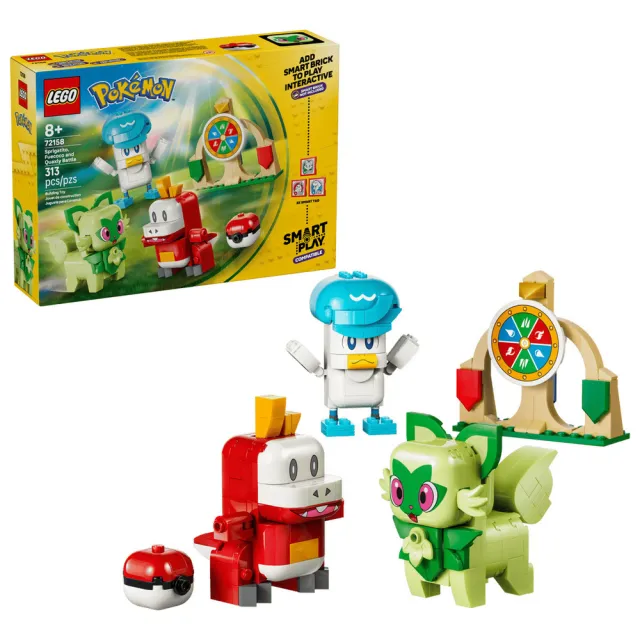 【LEGO 樂高】寶可夢 Smart play 智能磚塊系列 傑尼龜警車 新御三家 潤水鴨 新葉喵 小火鱷 #72156#72158