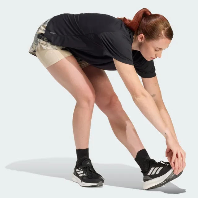 【adidas 愛迪達】短袖上衣 女 訓練 慢跑 吸濕排汗 亞規 RUN ESS TEE W 黑 JZ7808(S3393)
