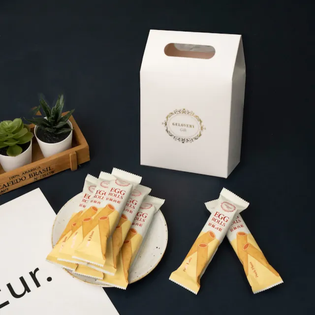【Gelovery Gift】手提盒裝 有出息肉鬆蛋捲10支裝 四盒入 (真豬肉鬆x蛋香酥捲)