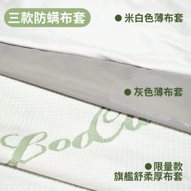 【LooCa】單人3尺 厚5cm HT純淨乳膠床墊-法國防蹣認證表布(三款任選)