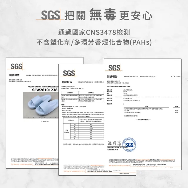 【mo select】EVA雲朵防滑厚底拖鞋 超值三入組(厚底減壓/居家/室內拖鞋/室外拖鞋/踩屎感/mo選)