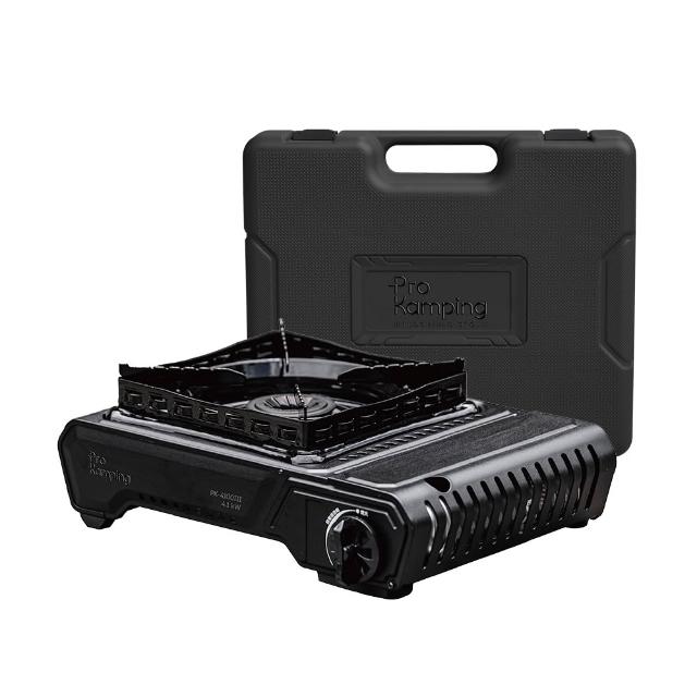 【Pro Kamping 領航家】4.1kW 黑武士卡式爐 PK-4100III 附收納硬盒(防風雙焰瓦斯爐 銅合金爐頭)