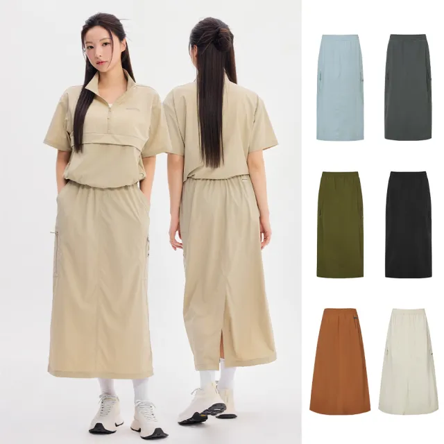 【Discovery Expedition】Freshvent 輕量工裝休閒長裙 涼感降落傘裙(DWTP9A053/DWTP92053-女版七款任選)