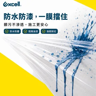 【Excell.tw】遮蔽防塵膜 55cm寬20M長｜靜電自動吸附不掉落 防水防污無痕撕 裝修清潔全方位防護