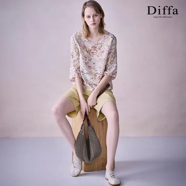 【Diffa】腰綁帶短褲-女