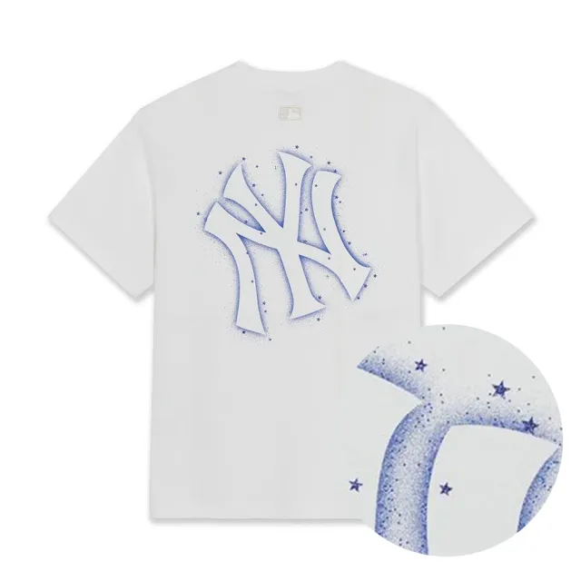 【MLB】背後星星大Logo短袖T恤 洛杉磯道奇/紐約洋基隊 (3ATSB1664-兩款任選)
