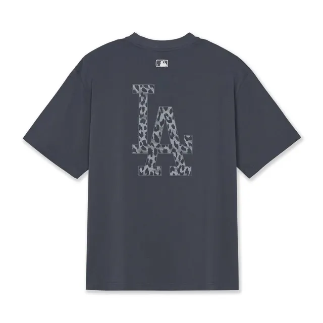 【MLB】涼感 背後豹紋大Logo短袖T恤 洛杉磯道奇隊 (3ATSN0664-07GRD)