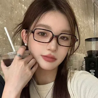 【LEESA】文青眼鏡\白色眼鏡\學生眼鏡\女生眼鏡\鏡框\小框眼鏡\鏡架\黑框眼鏡\眼鏡\素顏眼鏡\配