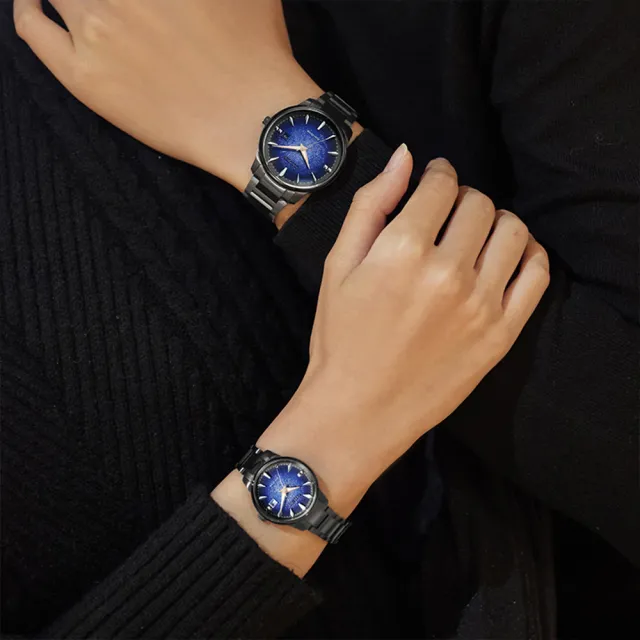 【CITIZEN 星辰】代言人廣告款 光動能銀河宙光限定款對錶-39.2+29.2mm 雙11 送禮(BM7595-89M/EW2595-81M)
