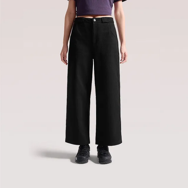【The North Face】北臉 長褲 女 休閒褲 W PINECREST WIDE LEG PANT 黑 NF0A8KFKJK3
