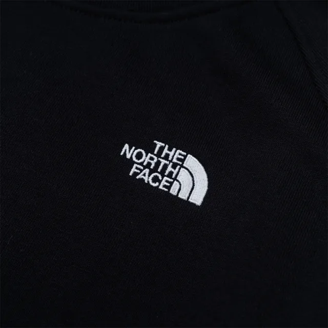 【The North Face】北臉 長袖上衣 女 大學T 短版 黑 NF0A8KDSJK3